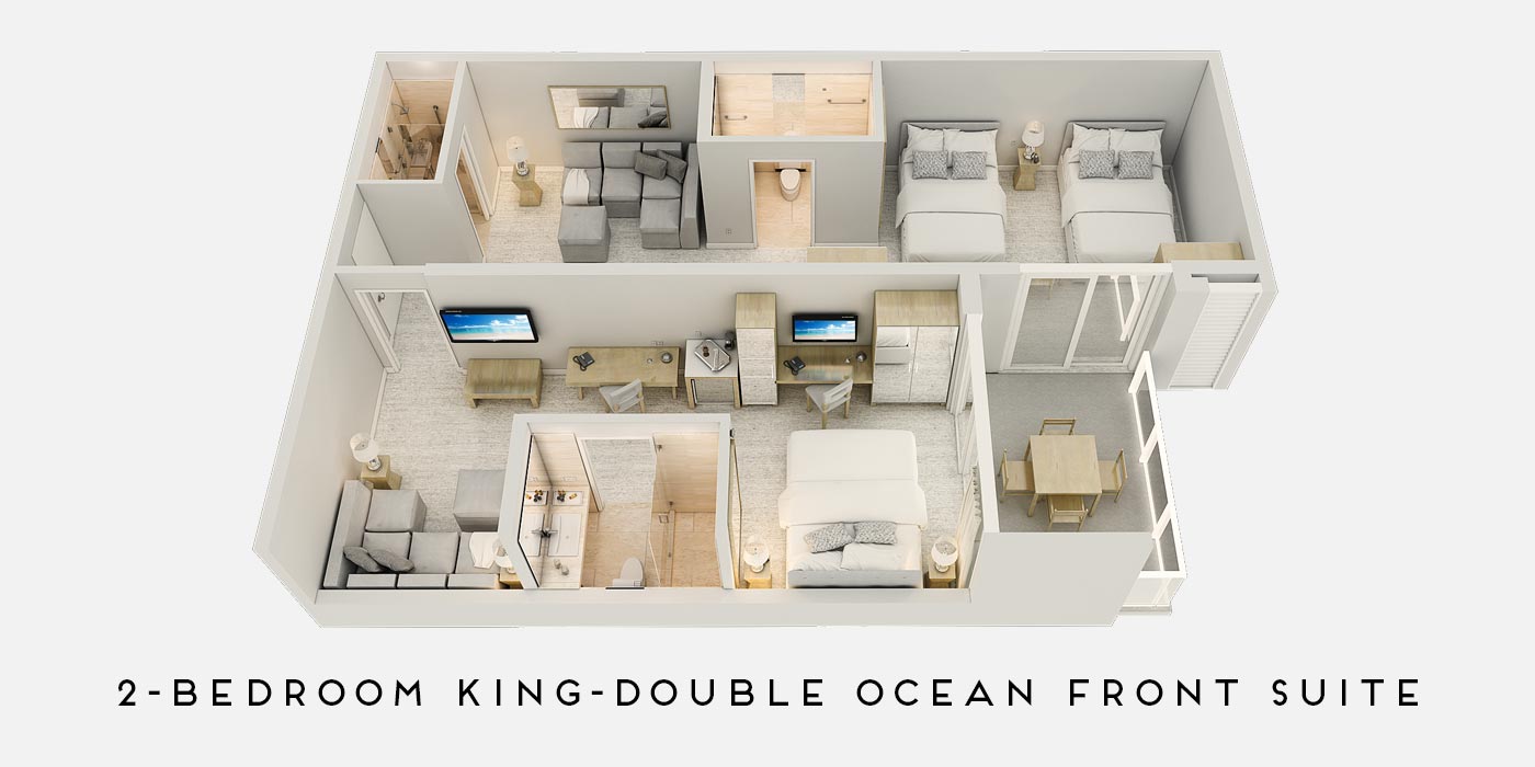 2-Bedroom King-Double Ocean Front Suite floorplan