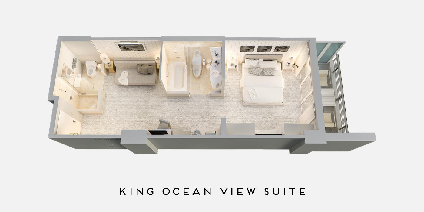 king ocean view floor plan